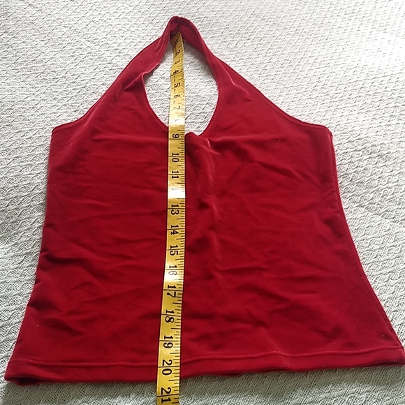 Vintage red velvet halter top!❤️ - Picture 7 of 9